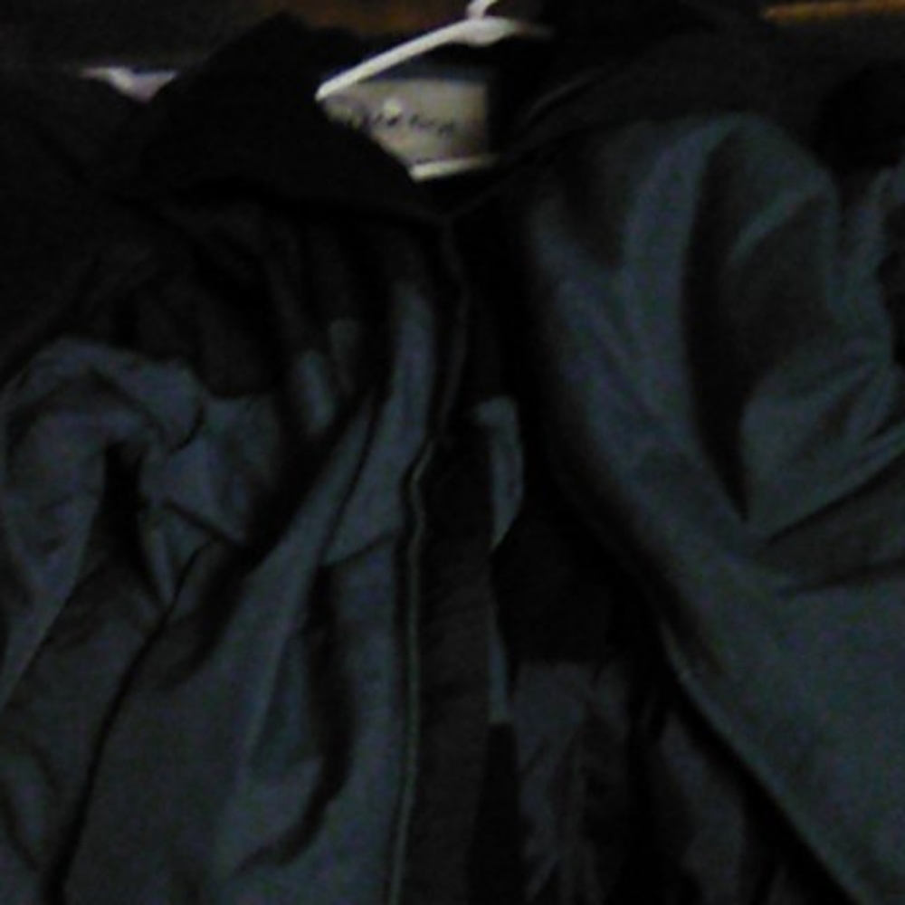 Blue waterproof zip up coat